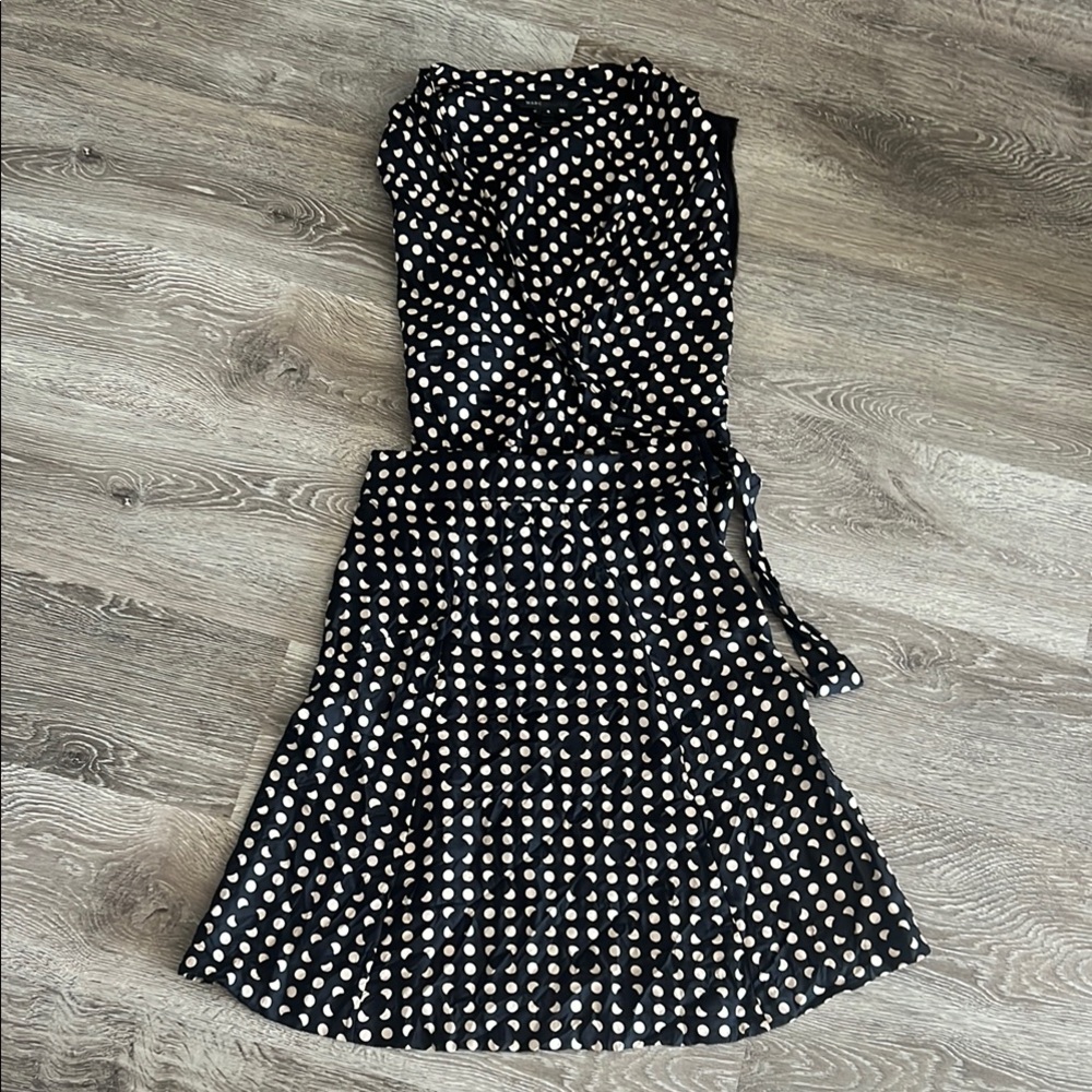 Marc Jacobs Black and Cream Polka Dot Skirt Set